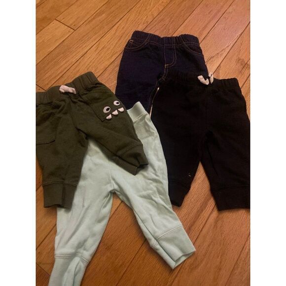 Carters/jumping beans/cloud islands, bundle of 4, casual pants size 3 months - Picture 1 of 9